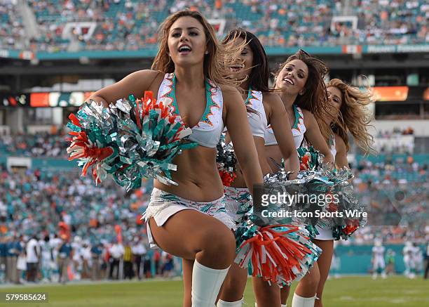 December 27, 2015 Miami Dolphins cheerleaders during the second half in a game between the Miami Dolphins and the Indianapolis Colts at Sin Life...