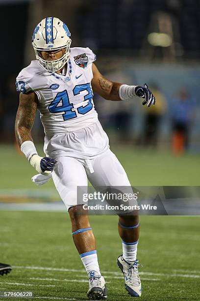 North Carolina Tar Heels defensive end Jessie Rogers during the Russell Athletic Bowl game between the North Carolina Tar Heels and the Baylor Bears...