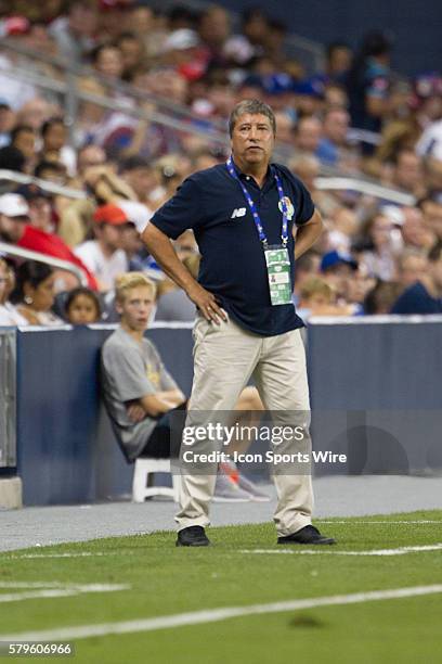 Team USA coach Jurgen Klinsmann during the CONCACAF Gold Cup Group Stage match between Panama and the USA at Sporting Park in Kansas City, Kansas....