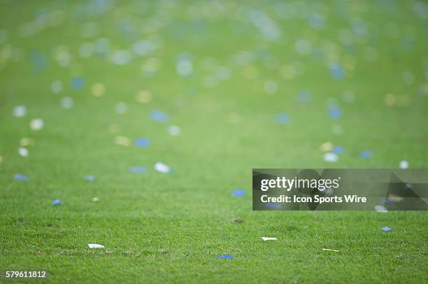 November 23, 2014 - Confetti sits on the field after the LA Galaxy defeated Seattle Sounders 1-0 after the Western Conference Finals game between...