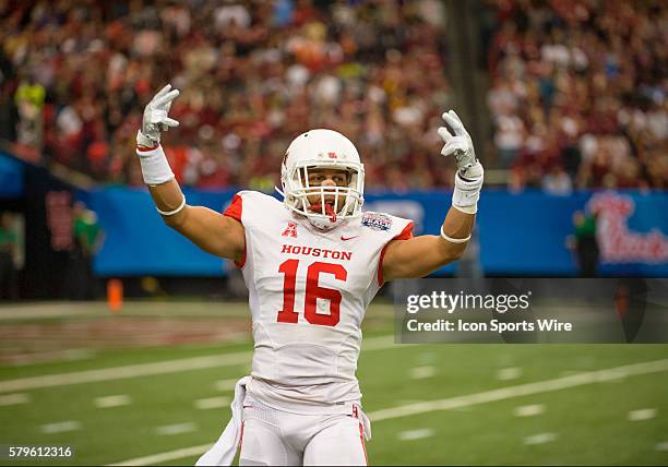 Houston Cougars safety Adrian McDonald during the 2015 Chick-Fil-A Peach Bowl between the Florida State Seminoles and the Houston Cougars at the...