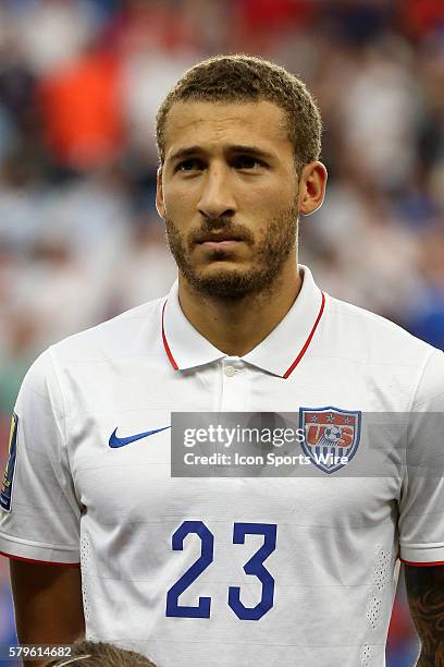 Fabian Johnson . The United States Men's National Team played the Panama Men's National Team at Sporting Park in Kansas City, Kansas in a 2015...