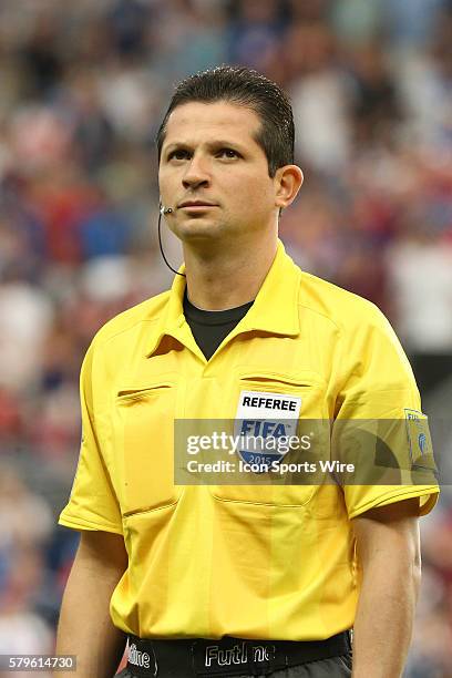 Fourth Official Henry Bejarano . The United States Men's National Team played the Panama Men's National Team at Sporting Park in Kansas City, Kansas...