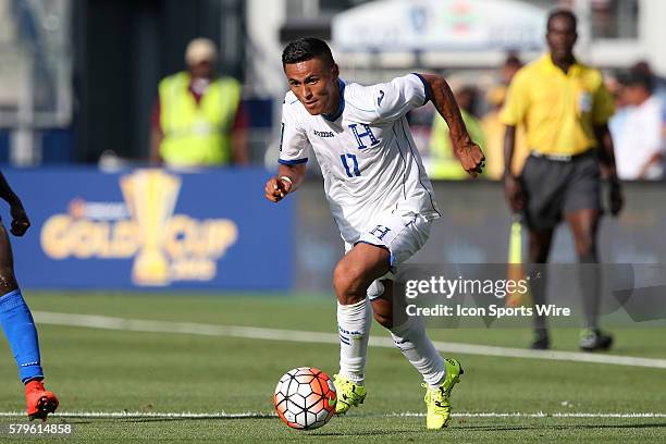 Andy Najar . The Haiti Men's National Team played the Honduras Men's National Team at Sporting Park in Kansas City, Kansas in a 2015 CONCACAF Gold...