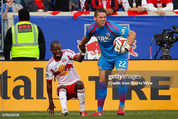 New England Revolution's Bobby Shuttleworth helps up New York Red Bulls' Bradley Wright-Phillips . The New England Revolution defeated the New York...