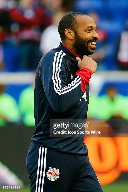 New York Red Bulls' Thierry Henry . The New England Revolution defeated the New York Red Bulls 2-1 in the first leg of the Eastern Conference Finals...