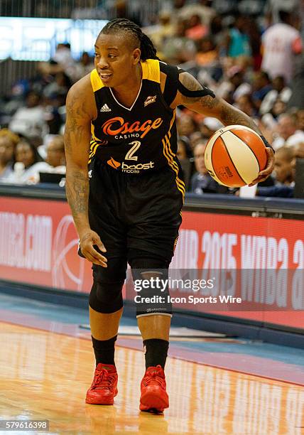 Tulsa's Riquna Williams in Atlanta Dream 85-75 loss to the Tulsa Shock at Philips Arena in Atlanta, GA.