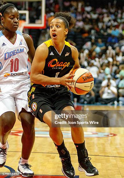 Tulsa's Brianna Kiesel in Atlanta Dream 85-75 loss to the Tulsa Shock at Philips Arena in Atlanta, GA.