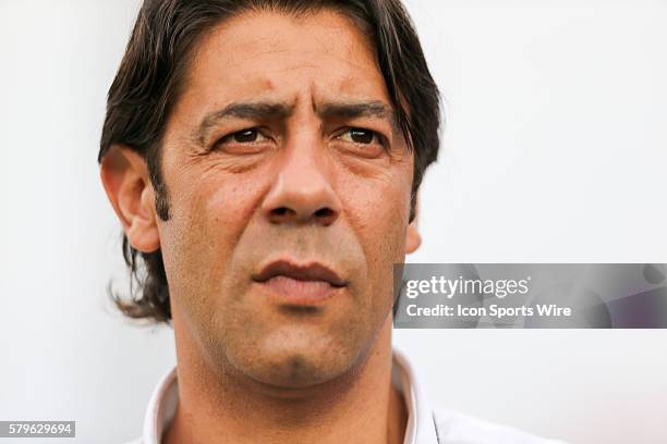 Benfica's manager Rui Costa prior to kick off at the Guinness Cup game between SL Benfica and Paris Saint-Germain F.C. At BMO Field in Toronto, ON.