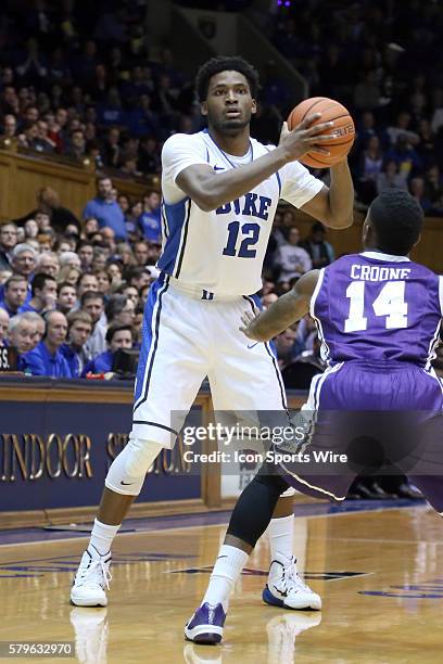 Duke's Justise Winslow. The Duke University Blue Devils hosted the Furman University Paladins at Cameron Indoor Stadium in Durham, North Carolina in...