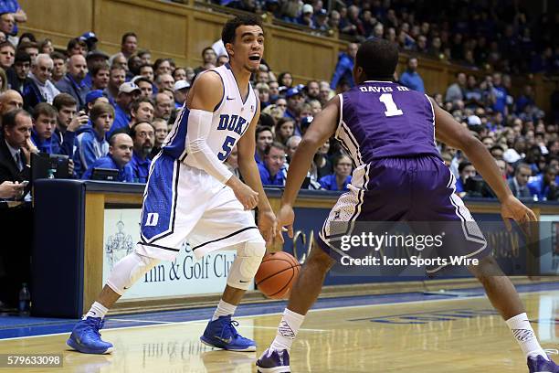 Duke's Tyus Jones and Furman's John Davis III . The Duke University Blue Devils hosted the Furman University Paladins at Cameron Indoor Stadium in...