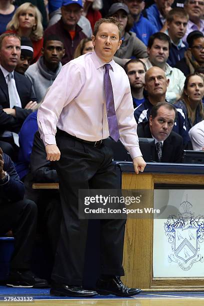 Furman head coach Niko Medved. The Duke University Blue Devils hosted the Furman University Paladins at Cameron Indoor Stadium in Durham, North...