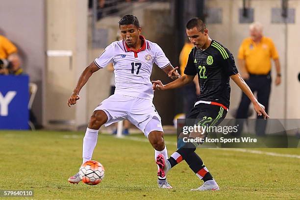 Costa Rica forward Johan Venegas during the second half of the CONCACAF Gold Cup quarterfinal game between the Mexico and the Costa Rica played at...