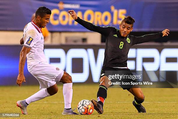 Mexico midfielder Jonathan Dos Santos during the first half of the CONCACAF Gold Cup quarterfinal game between the Mexico and the Costa Rica played...