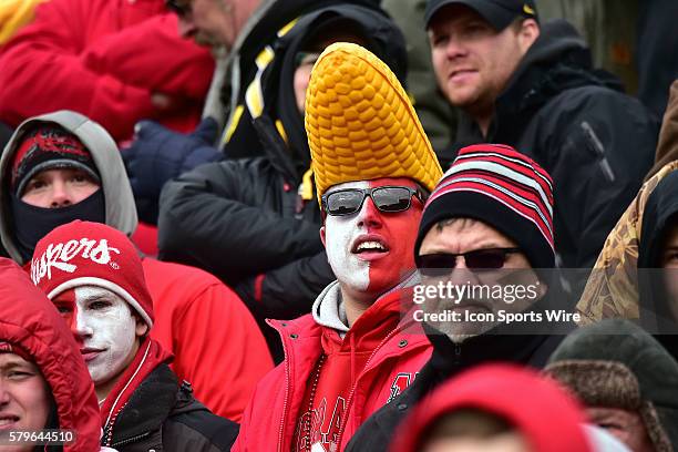 Husker fans watch their team during a Big Ten Conference football game between the Nebraska Cornhuskers and the Iowa Hawkeyes at Kinnick Stadium in...