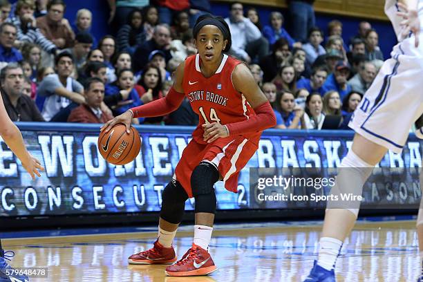 Stony Brook's Miranda Jenkins. The Duke University Blue Devils hosted the Stony Brook University Seahawks at Cameron Indoor Stadium in Durham, North...