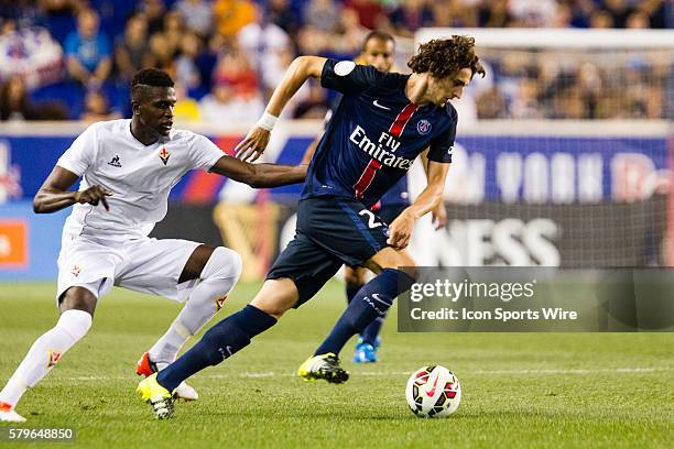 Paris Saint-Germain midfielder Adrien Rabiot during the International Champions Cup featuring Paris Saint-Germain versus Fiorentina at Red Bull Arena...