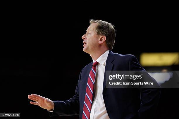 Miami RedHawks head coach Cleve Wright during the NCAA Women's Basketball game between the Miami Redhawks and the UIC Flames Miami at Millett Hall in...