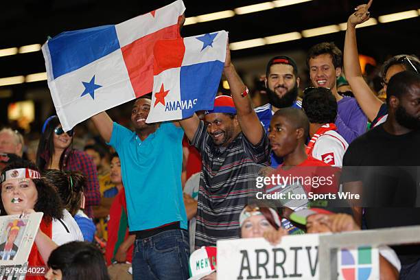 Panama fans during the CONCACAF Gold Cup Semi-final between the Mexico National Team and Panama at the Georgia Dome in Atlanta, Georgia. Mexico beat...