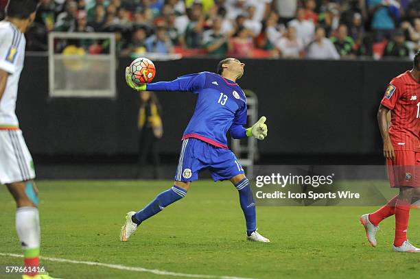 Mexico Goal Keeper Guillermo Ochoa during the CONCACAF semifinal match between the Panama and Mexico at the Georgia Dome in Atlanta, GA. Mexico won...