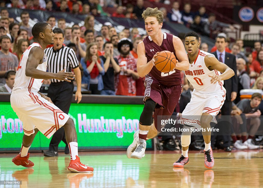 Matthew Colgate Matt McMullen of the Colgate Raiders with the ball during the game ...