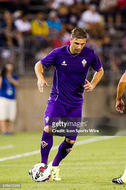 Fiorentina forward Joaquin Sanchez during the first half of the International Champions Cup featuring SL Benfica versus Fiorentina at Rentschler...