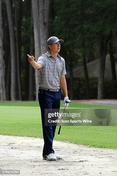 Jordan Spieth during the third round of the RBC Heritage Presented by Boeing golf Tournament at Harbour Town Golf Links in Hilton Head Island, SC.