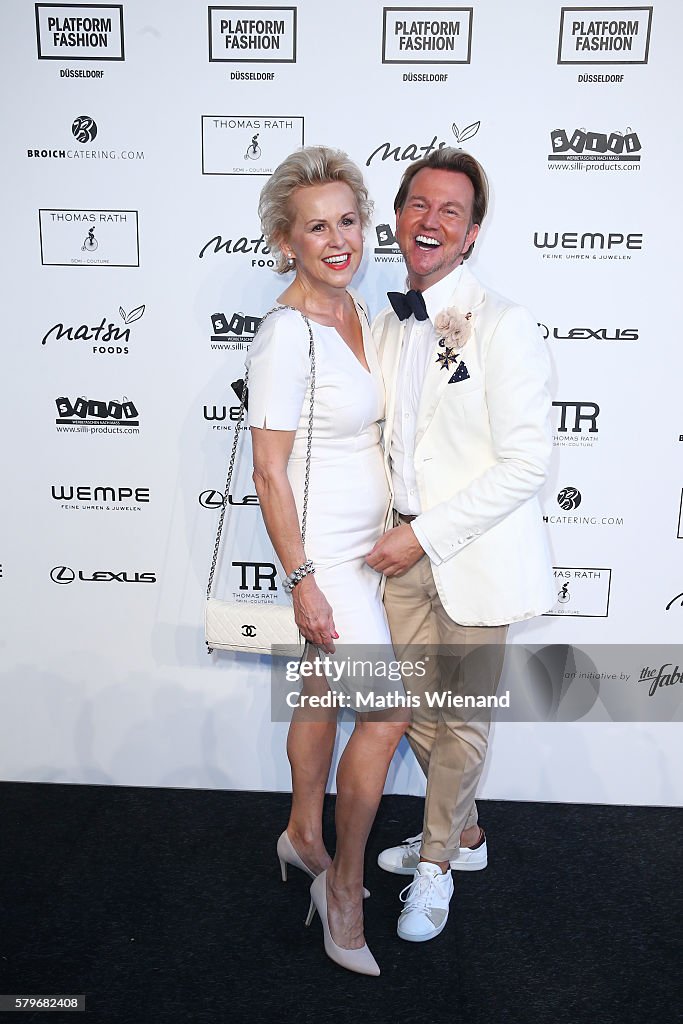 Sander Rath Marianne Halcour and Sandro Rath attend the Thomas Rath show during ...
