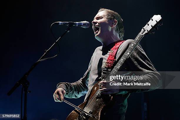 Jonsi Birgisson of Sigur Ros performs during Splendour in the Grass 2016 on July 24, 2016 in Byron Bay, Australia.