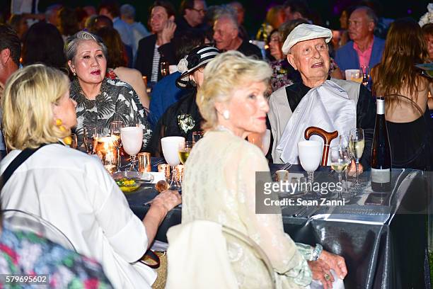 Young Yang Chung, Martha Stewart, Molly Chappellet and Jack Lenor Larsen at LongHouse Reserve 2016 Jubilee Year Summer Benefit, Serious Moonlight at...