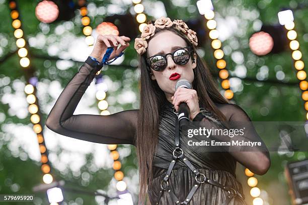 Musician Allie X performs onstage at the 2016 WayHome Music and Arts Festival on July 24, 2016 in Oro-Medonte, Canada.