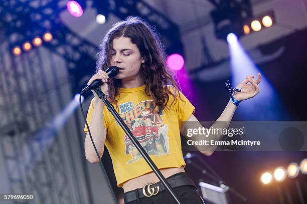 Musician Garrett Borns aka 'BORNS' performs onstage at the 2016 WayHome Music and Arts Festival on July 24, 2016 in Oro-Medonte, Canada.