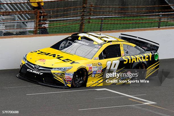 July 2015 | Carl Edwards Stanley Toyota Camry runs up front early in the NASCAR Sprint Cup 22nd Annual Crown Royal Presents the Jeff Kyle 400 at The...