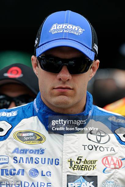 July 2015 | David Ragan Aaron's Toyota Camry during driver introductions at the NASCAR Sprint Cup 22nd Annual Crown Royal Presents the Jeff Kyle 400...