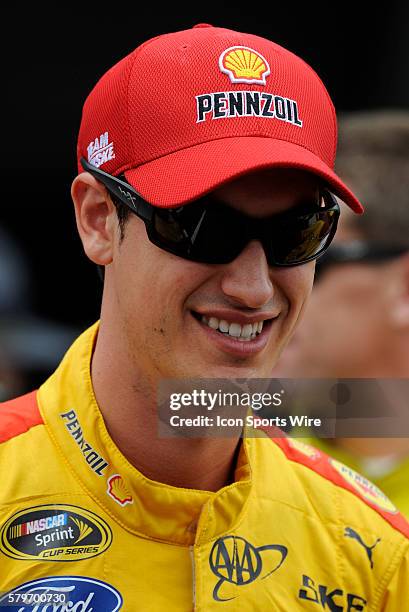 July 2015 | Joey Logano Shell/Penzoil Ford Fusion during driver introductions at the NASCAR Sprint Cup 22nd Annual Crown Royal Presents the Jeff Kyle...