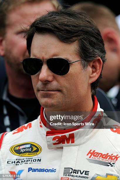 July 2015 | Jeff Gordon 3M Chevrolet SS during driver introductions at the NASCAR Sprint Cup 22nd Annual Crown Royal Presents the Jeff Kyle 400 at...