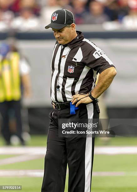 Umpire Carl Paganelli during the NFL Wild Card game between the Kansas City Chiefs and Houston Texans at NRG Stadium in Houston, TX.