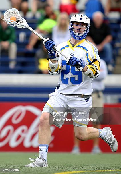 Florida Launch goalie Charlie Cipriano in action during an MLL lacrosse match between the Florida Launch and the Chesapeake Bayhawks at Navy-Marine...