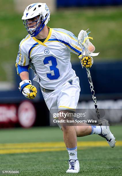 Florida Launch midfielder Sam Snow in action during an MLL lacrosse match between the Florida Launch and the Chesapeake Bayhawks at Navy-Marine Corps...