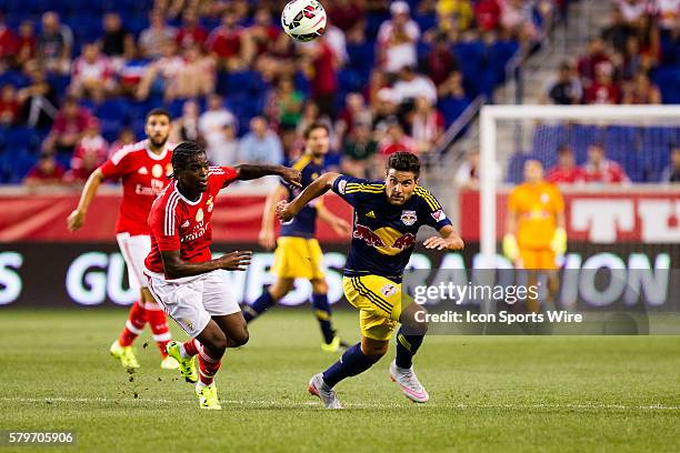 Benfica defender Nelson Semedo and New York Red Bulls midfielder Sal Zizzo during the first half of the International Champions Cup featuring the New...