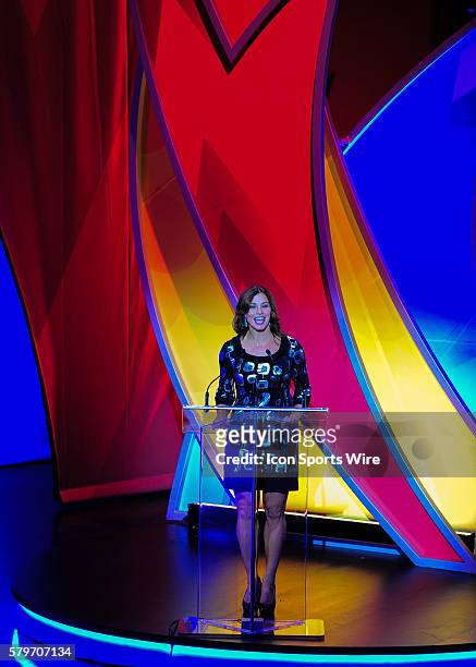 Two-time Olympic Gold medalist Catriona Le May Doan presents the Final Draw for the FIFA Women's World Cup Canada 2015 at Canadian Museum of History...