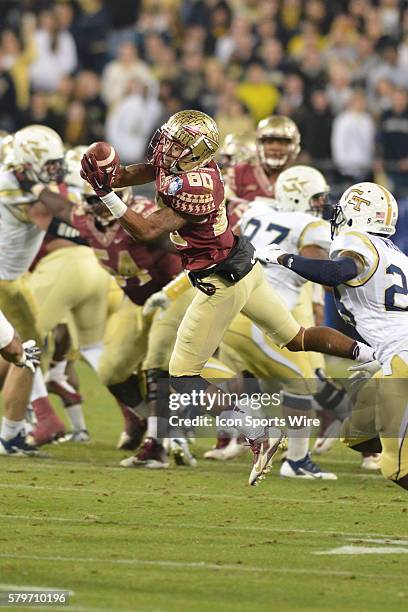Dec 2014 Florida State Seminoles wide receiver Rashad Greene makes a catch during the ACC Championship Game between Florida State and Georgia Tech at...