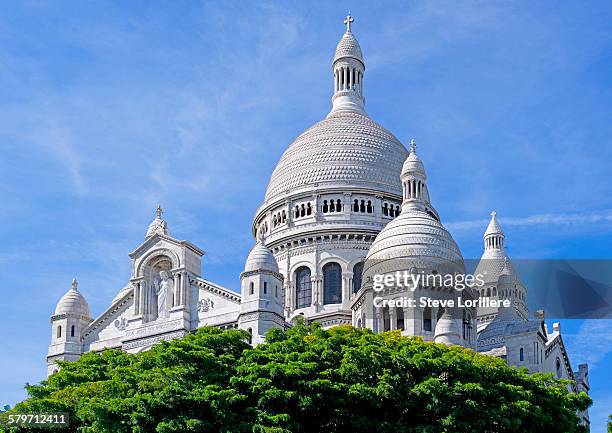 sacre coeur - basílica del sagrado corazón de montmartre fotografías e imágenes de stock