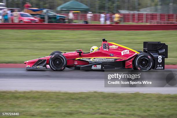 Sage Karam during qualifying for the Honda Indy 200 at Mid-Ohio at the Mid-Ohio Sports Car Course in Lexington, OH. Karam qualified in nineteenth...