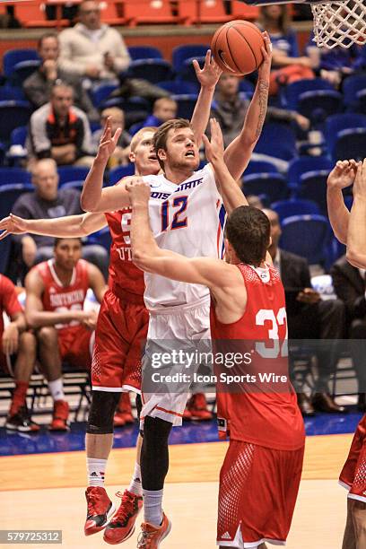Boise State Broncos guard Igor Hadziomerovic shooting during 1st half action between the Southern Utah Thunderbirds and the Boise State Broncos at...