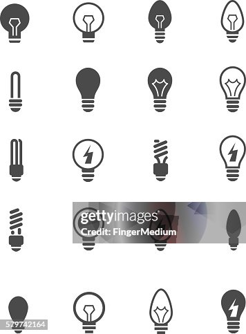 Bulb icon set Bulb icon set