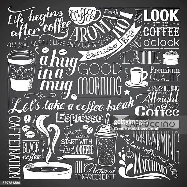 stockillustraties, clipart, cartoons en iconen met coffee icon wallpaper - coffee chalkboard