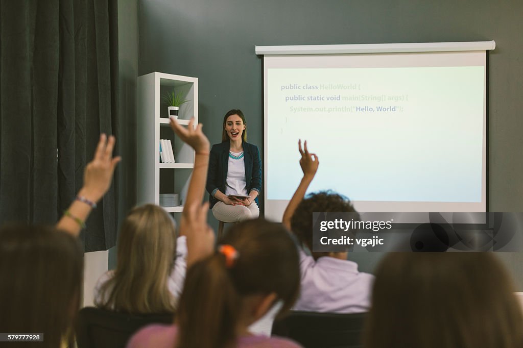 Kids Coding In School.
