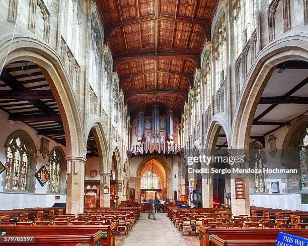 church of the holy trinity in stratford, inside - stratford upon avon fotografías e imágenes de stock