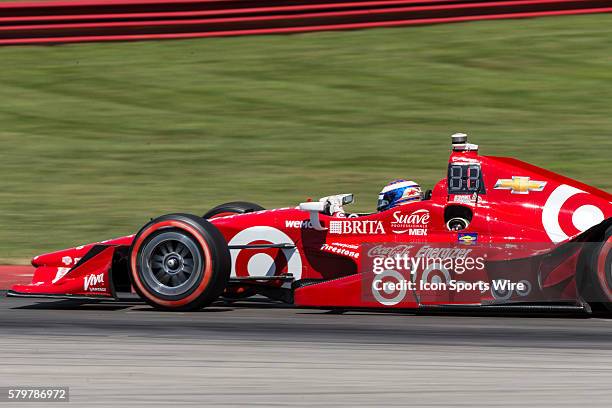 Scott Dixon during the Honda Indy 200 at Mid-Ohio at the Mid-Ohio Sports Car Course in Lexington, OH.